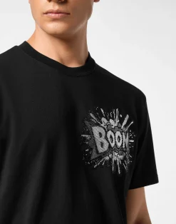 PHILIPP PLEIN Round Neck T-Shirt Boom Stones><noscript><img data-lazyloaded=