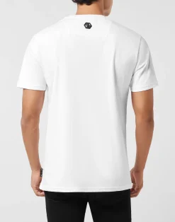PHILIPP PLEIN Round Neck T-Shirt Bulldog Crystal><noscript><img data-lazyloaded=
