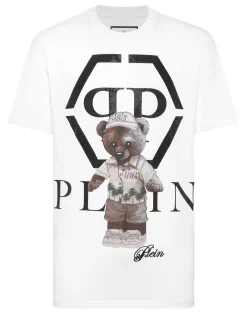 PHILIPP PLEIN Round Neck T-Shirt Crystal Teddy Bear>Uomo T-Shirts