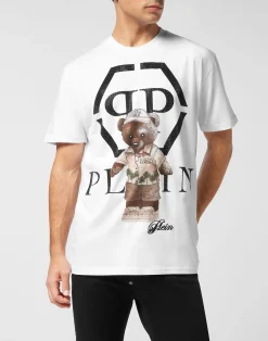 PHILIPP PLEIN Round Neck T-Shirt Crystal Teddy Bear>Uomo T-Shirts