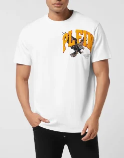 PHILIPP PLEIN Round Neck T-Shirt Crystal Eagle Mini><noscript><img data-lazyloaded=
