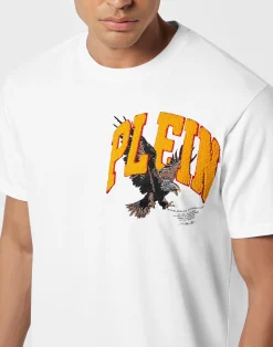 PHILIPP PLEIN Round Neck T-Shirt Crystal Eagle Mini><noscript><img data-lazyloaded=