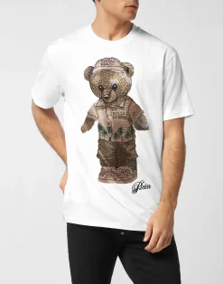 PHILIPP PLEIN Round Neck T-Shirt Crystal Teddy Bear>Uomo T-Shirts