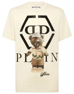 PHILIPP PLEIN Round Neck T-Shirt Crystal Teddy Bear>Uomo T-Shirts