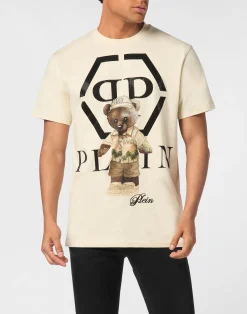 PHILIPP PLEIN Round Neck T-Shirt Crystal Teddy Bear>Uomo T-Shirts