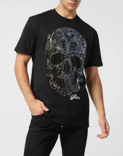 PHILIPP PLEIN Round Neck T-Shirt Degrade' Skull>Uomo T-Shirts