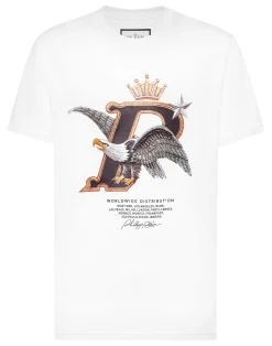 PHILIPP PLEIN Round Neck T-Shirt Eagle Plein Worldwide>Uomo T-Shirts