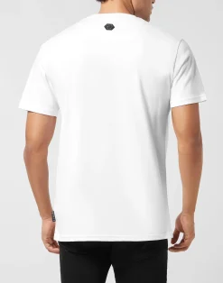 PHILIPP PLEIN Round Neck T-Shirt Eagle Plein Worldwide><noscript><img data-lazyloaded=