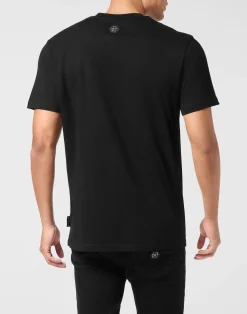 PHILIPP PLEIN Round Neck T-Shirt Eagle Plein Worldwide><noscript><img data-lazyloaded=