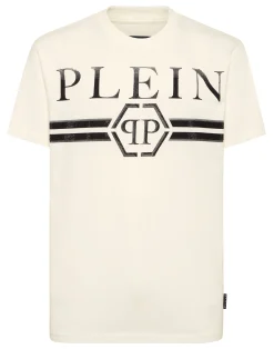 PHILIPP PLEIN Round Neck T-Shirt Full Of Stones Stripes>Uomo T-Shirts