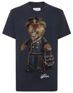 PHILIPP PLEIN Round Neck T-Shirt Full Of Stones Teddy Bear>Uomo T-Shirts