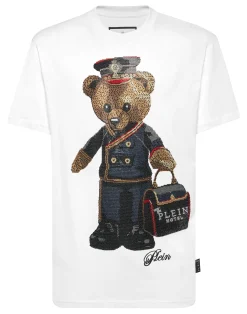 PHILIPP PLEIN Round Neck T-Shirt Full Of Stones Teddy Bear>Uomo T-Shirts