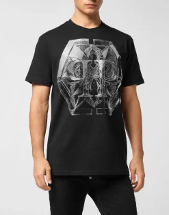 PHILIPP PLEIN Round Neck T-Shirt Glass PP Hexagon>Uomo T-Shirts