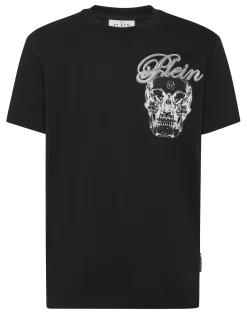 PHILIPP PLEIN Round Neck T-Shirt Glass Skull>Uomo T-Shirts