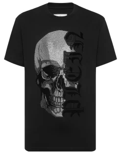 PHILIPP PLEIN Round Neck T-Shirt Gothic Plein Stones>Uomo T-Shirts