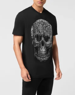 PHILIPP PLEIN Round Neck T-Shirt Gothic Skull>Uomo T-Shirts