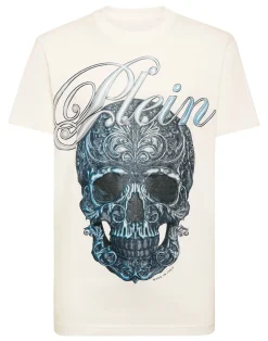 PHILIPP PLEIN Round Neck T-Shirt Gradient Skull>Uomo T-Shirts