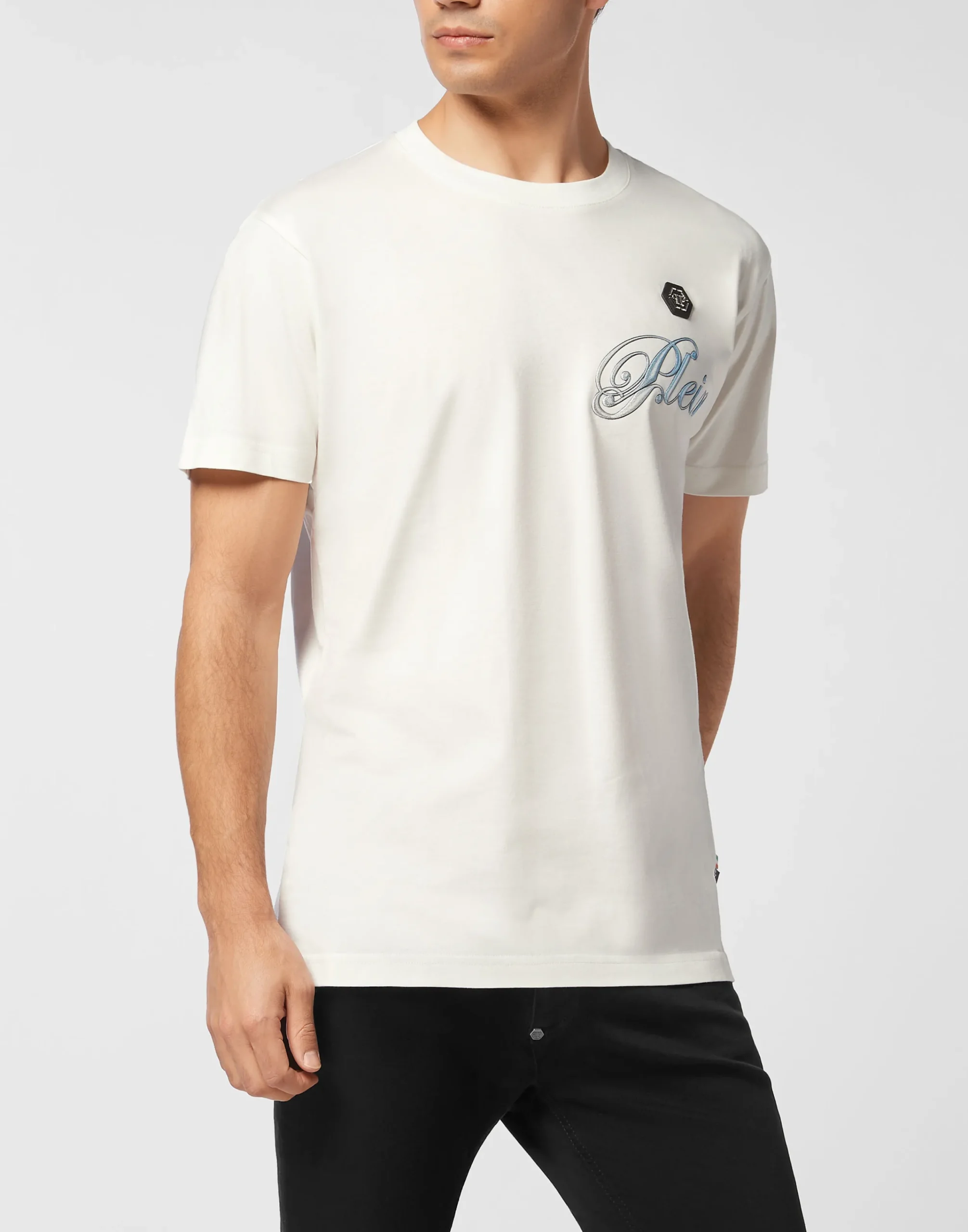 PHILIPP PLEIN Round Neck T-Shirt Gradient Skull>Uomo T-Shirts