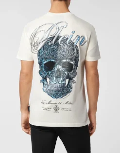 PHILIPP PLEIN Round Neck T-Shirt Gradient Skull><noscript><img data-lazyloaded=