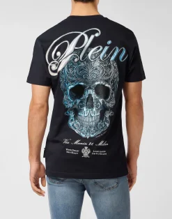 PHILIPP PLEIN Round Neck T-Shirt Gradient Skull><noscript><img data-lazyloaded=