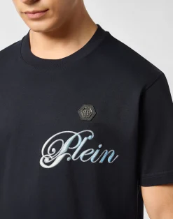 PHILIPP PLEIN Round Neck T-Shirt Gradient Skull><noscript><img data-lazyloaded=