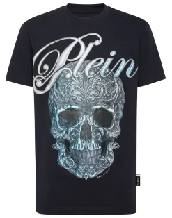 PHILIPP PLEIN Round Neck T-Shirt Gradient Skull>Uomo T-Shirts