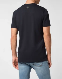 PHILIPP PLEIN Round Neck T-Shirt Gradient Skull><noscript><img data-lazyloaded=
