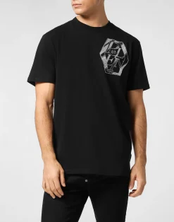 PHILIPP PLEIN Round Neck T-Shirt Metal Plein>Uomo T-Shirts