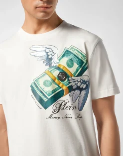PHILIPP PLEIN Round Neck T-Shirt Money><noscript><img data-lazyloaded=