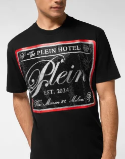 PHILIPP PLEIN Round Neck T-Shirt Patch Stones><noscript><img data-lazyloaded=
