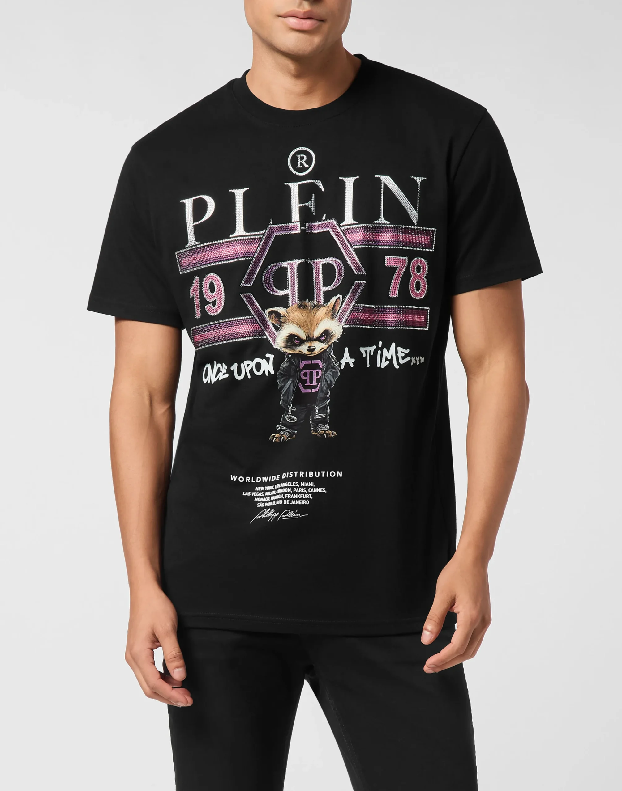 PHILIPP PLEIN Round Neck T-Shirt Plein College Animals>Uomo T-Shirts