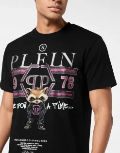 PHILIPP PLEIN Round Neck T-Shirt Plein College Animals><noscript><img data-lazyloaded=