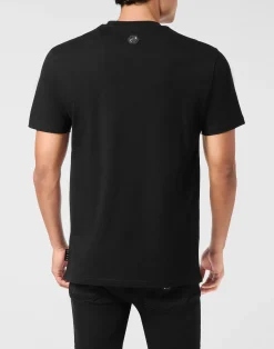 PHILIPP PLEIN Round Neck T-Shirt Plein Crown Stones><noscript><img data-lazyloaded=