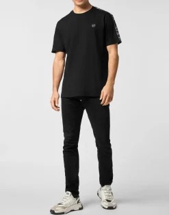 PHILIPP PLEIN Round Neck T-Shirt Plein Tape><noscript><img data-lazyloaded=