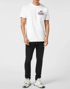 PHILIPP PLEIN Round Neck T-Shirt Plein Trucks Bulldog><noscript><img data-lazyloaded=