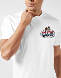 PHILIPP PLEIN Round Neck T-Shirt Plein Trucks Bulldog><noscript><img data-lazyloaded=