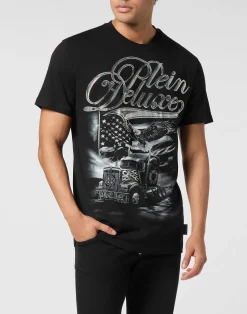 PHILIPP PLEIN Round Neck T-Shirt Plein Truck Stones><noscript><img data-lazyloaded=