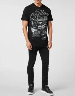 PHILIPP PLEIN Round Neck T-Shirt Plein Truck Stones><noscript><img data-lazyloaded=