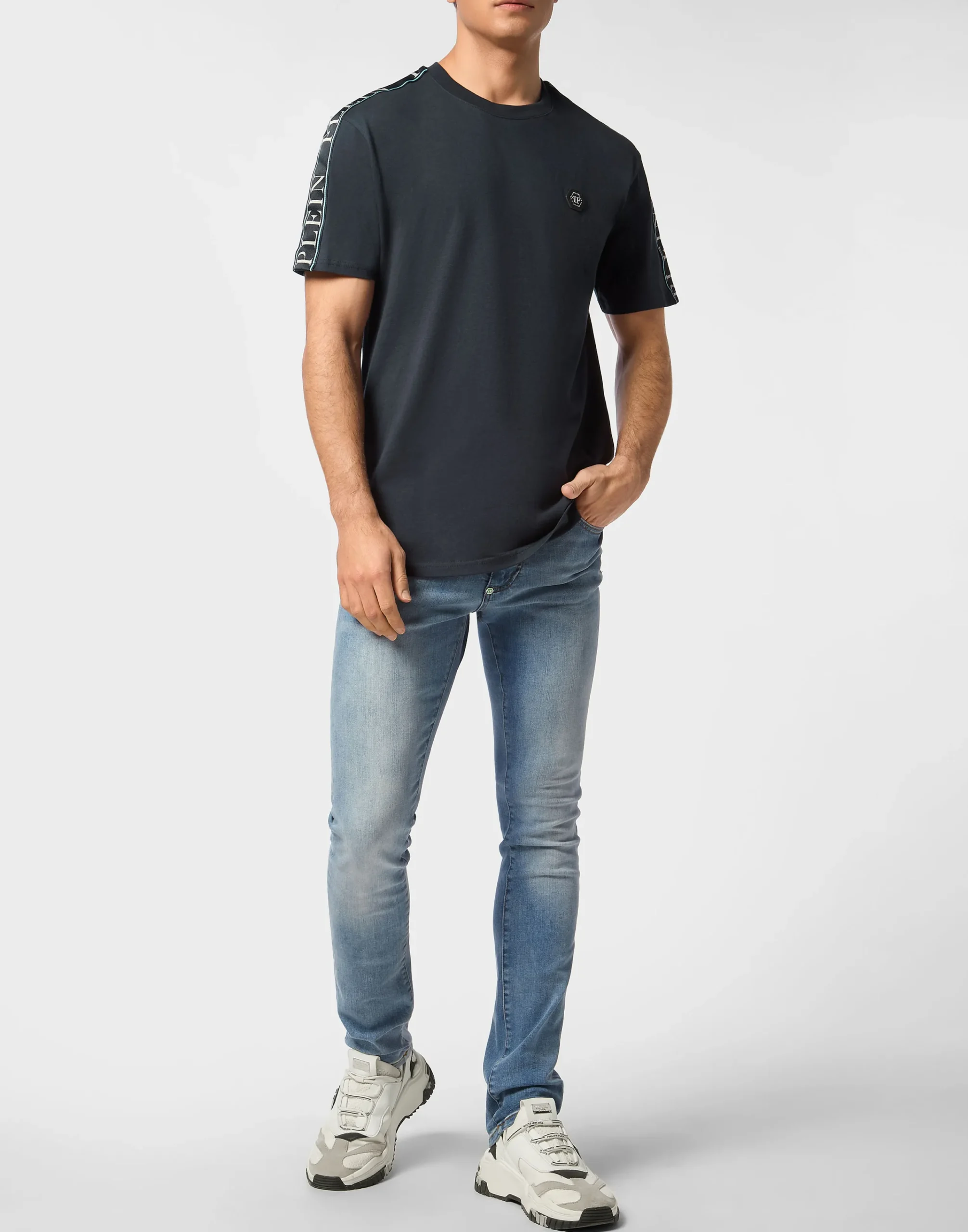 PHILIPP PLEIN Round Neck T-Shirt Plein Tape>Uomo T-Shirts