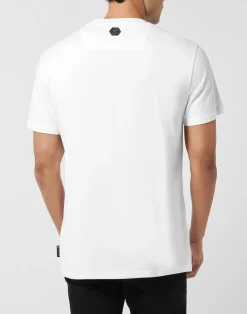 PHILIPP PLEIN Round Neck T-Shirt Skull Stones><noscript><img data-lazyloaded=