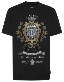 PHILIPP PLEIN Round Neck T-Shirt Stones Crest>Uomo T-Shirts