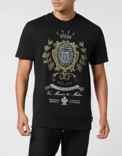 PHILIPP PLEIN Round Neck T-Shirt Stones Crest>Uomo T-Shirts