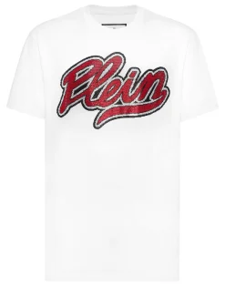 PHILIPP PLEIN Round Neck T-Shirt Strass Signature>Uomo T-Shirts