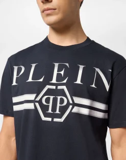 PHILIPP PLEIN Round Neck T-Shirt Stripes><noscript><img data-lazyloaded=