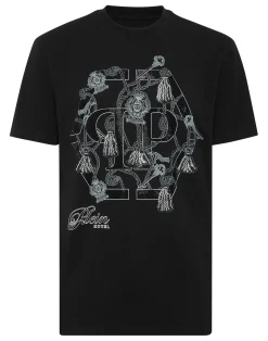 PHILIPP PLEIN Round Neck T-Shirt Tassel PP>Uomo T-Shirts