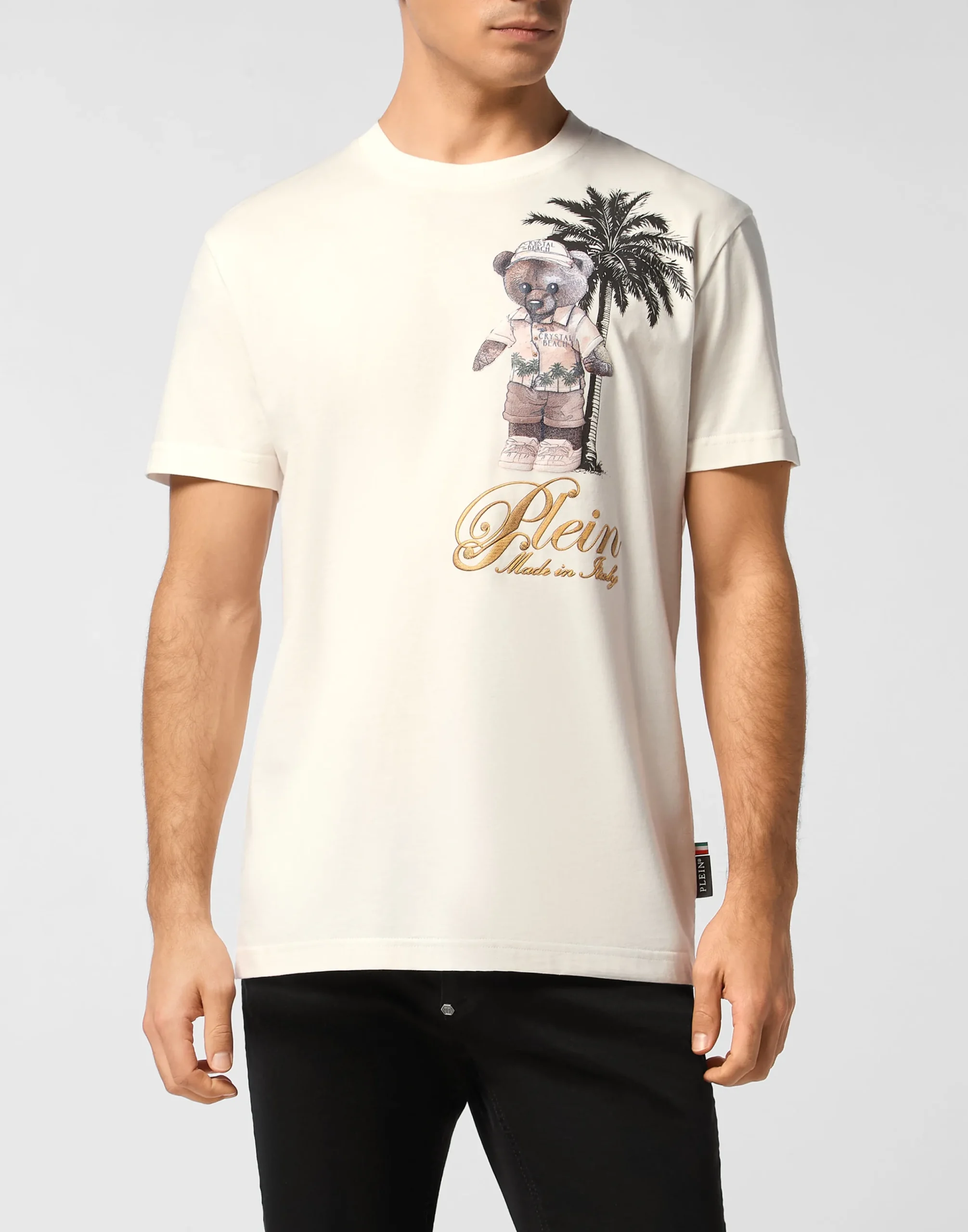 PHILIPP PLEIN Round Neck T-Shirt Teddy Beach>Uomo T-Shirts
