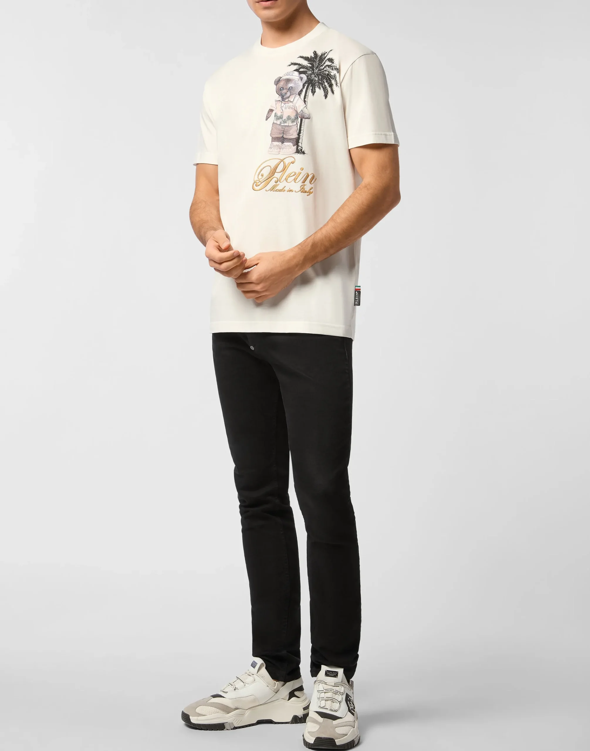 PHILIPP PLEIN Round Neck T-Shirt Teddy Beach>Uomo T-Shirts