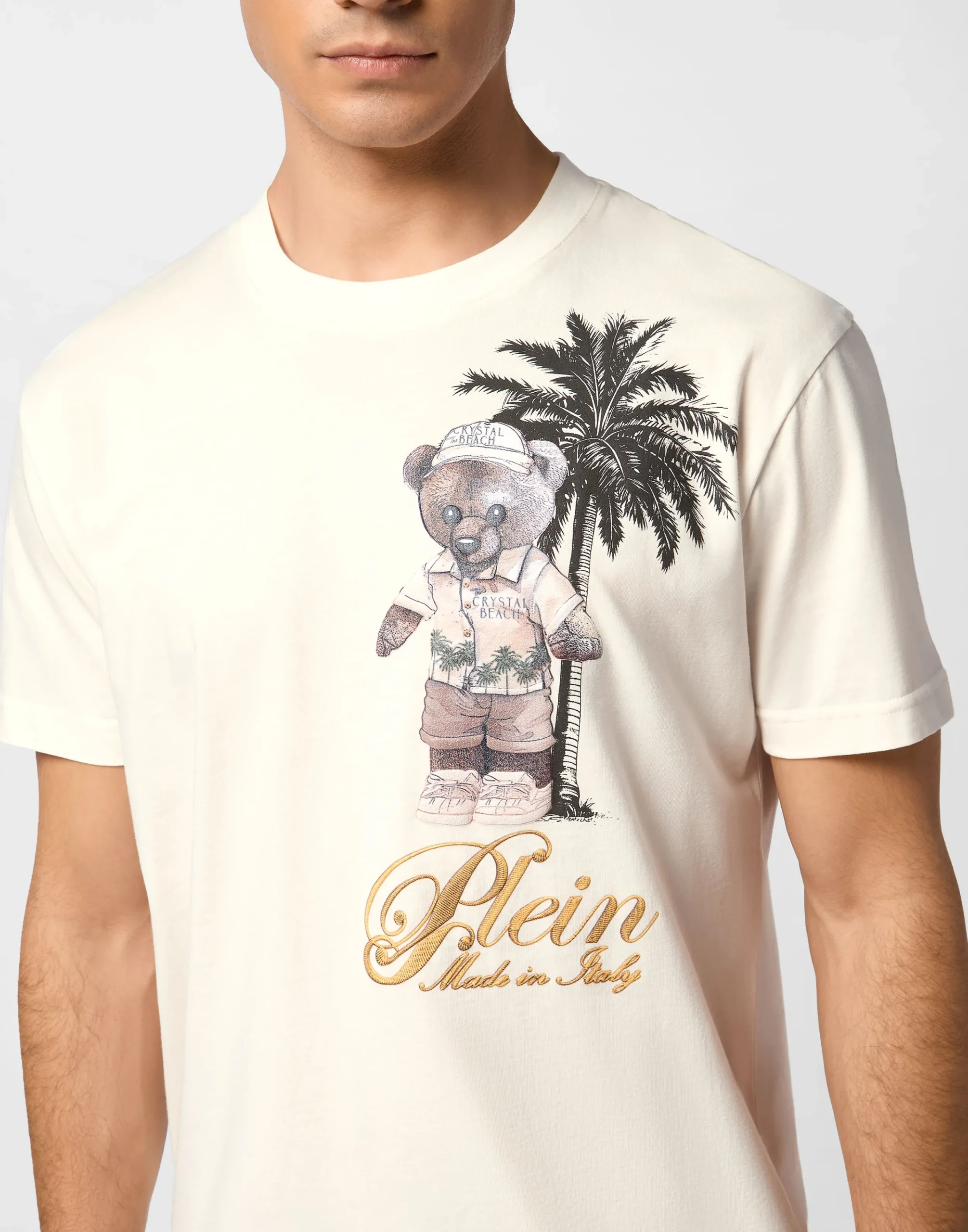 PHILIPP PLEIN Round Neck T-Shirt Teddy Beach>Uomo T-Shirts