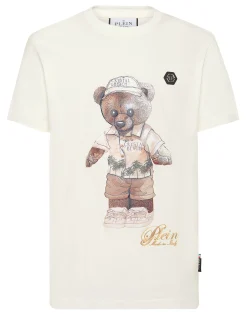 PHILIPP PLEIN Round Neck T-Shirt Teddy Beach>Uomo T-Shirts