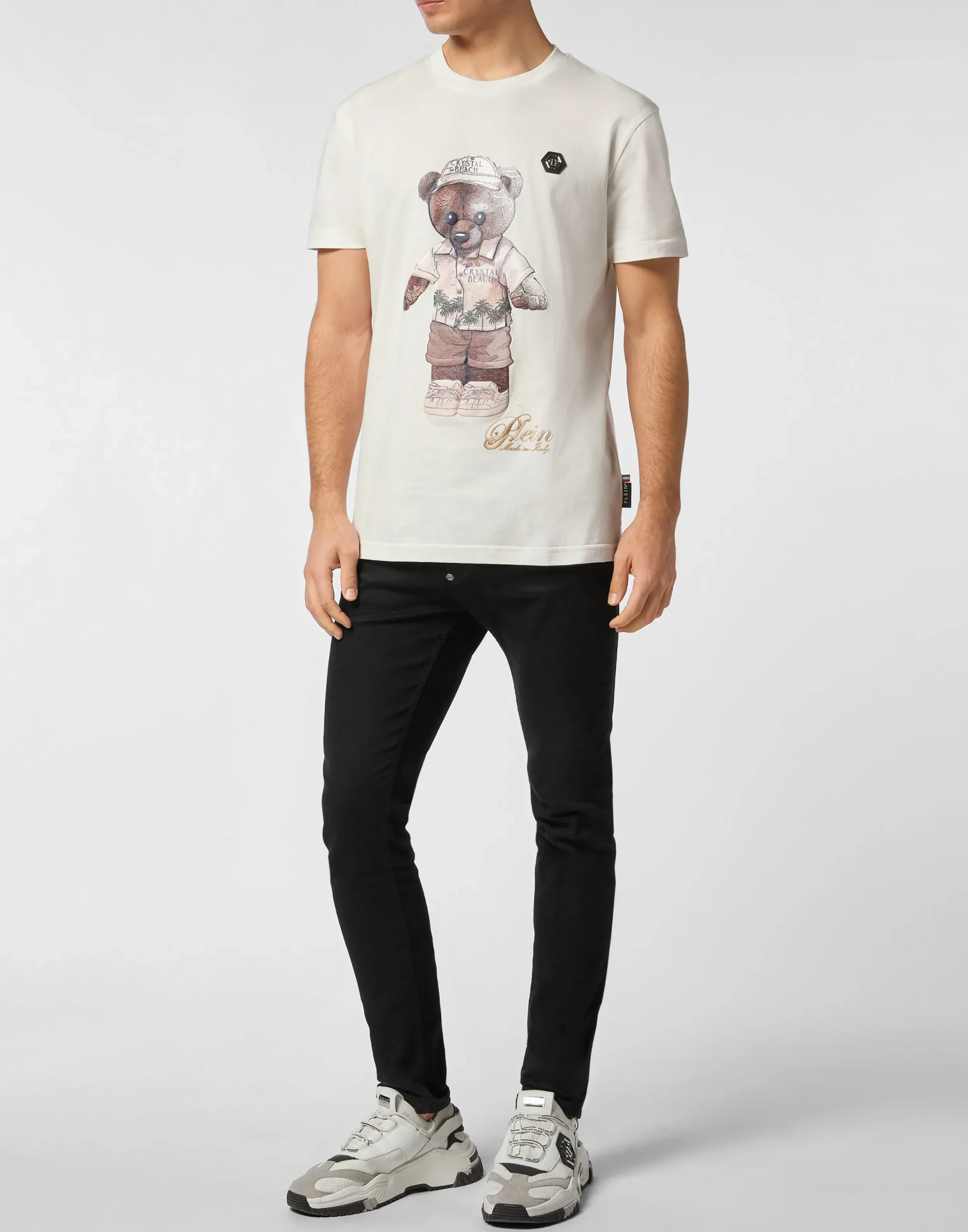 PHILIPP PLEIN Round Neck T-Shirt Teddy Beach>Uomo T-Shirts